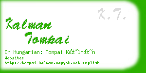 kalman tompai business card